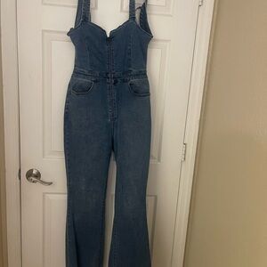 We The Free Women's Blue Denim Overalls